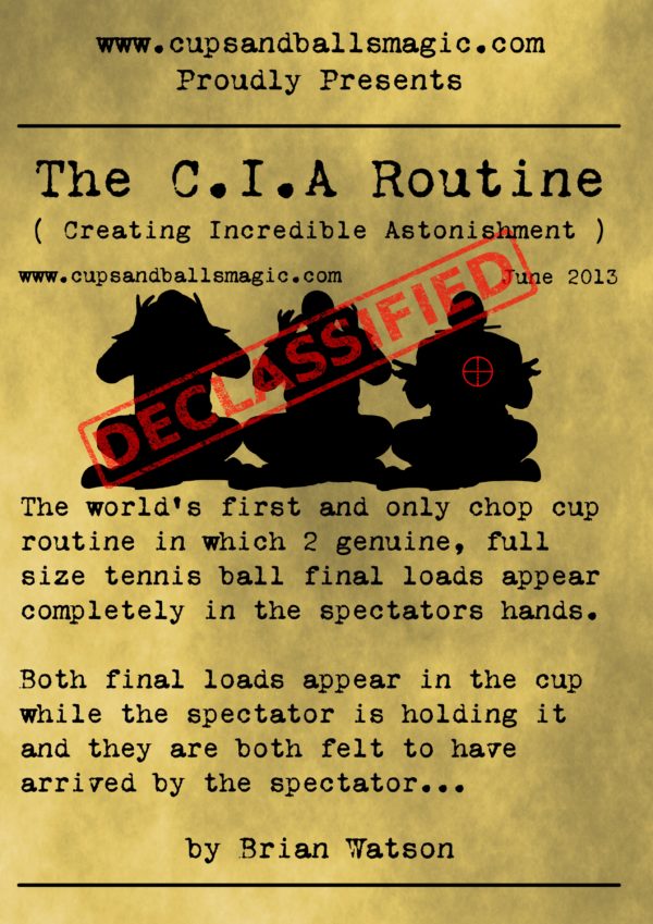 CIA Chop Cup Routine