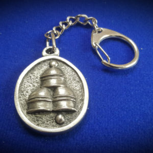 Fine English pewter cups and balls keyring