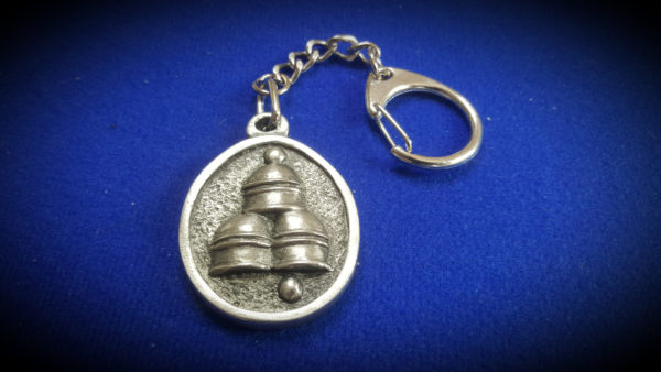 Fine English pewter cups and balls keyring