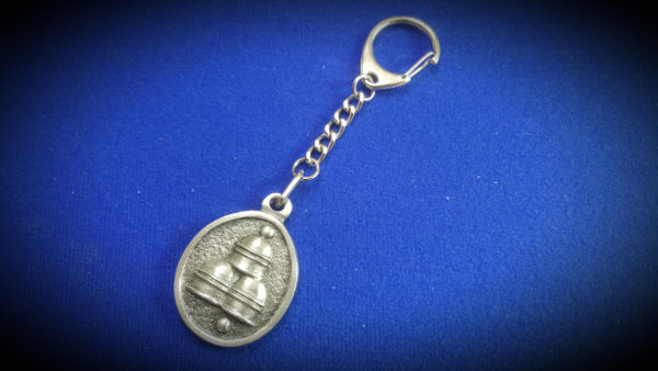 Fine English pewter cups and balls keyring