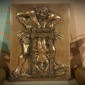 Houdini Cold Cast Bronze Water Torture Cell Wall Hanging
